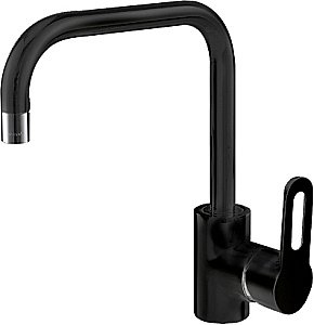 Смеситель для кухни Bravat Stream F737163BC черный купить в интернет-магазине сантехники Sanbest