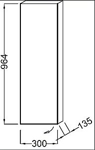 Пенал подвесной Jacob Delafon SPHERIK EB1058 30 для ванной в интернет-магазине сантехники Sanbest