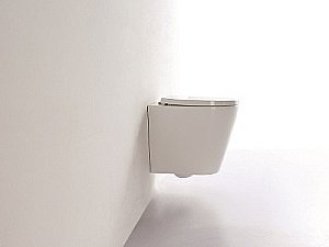 Унитаз подвесной Ceramalux NS5178 белый, безободковый, с крышкой микролифт купить в интернет-магазине Sanbest