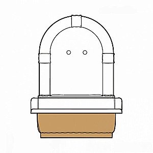 Раковина напольная Migliore Olivia 84 27014 бронза, панель белая купить в интернет-магазине Sanbest