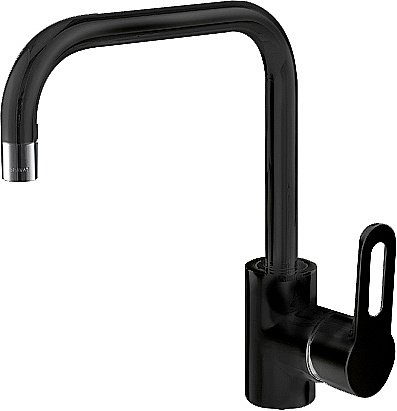 Смеситель для кухни Bravat Stream F737163BC черный купить в интернет-магазине сантехники Sanbest