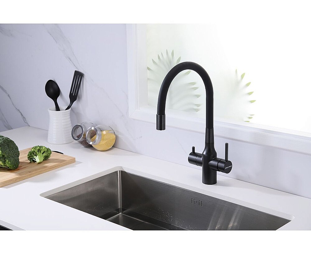 Смеситель для кухни Paulmark Salix Sa213419-BLM черный  купить в интернет-магазине сантехники Sanbest