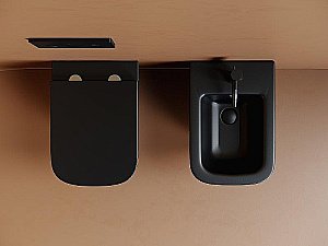 Биде подвесное Ceramica Nova Union CN4010MB черное матовое купить в интернет-магазине Sanbest