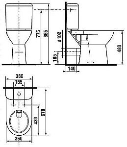 Унитаз напольный Jika Deep by Jika 8.2361.6.000.000.1 белый, с бачком купить в интернет-магазине Sanbest