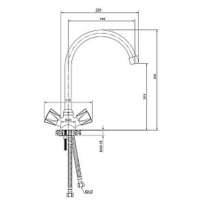 Смеситель для кухни Olive's CATALONA 23430CT хром купить в интернет-магазине сантехники Sanbest