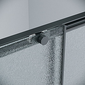 Душевая дверь Grossman Style 130 100.K33.05.130.21.02 стекло шиншилла/профиль черный матовый купить в интернет-магазине Sanbest