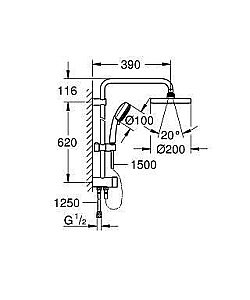 Душевая система Grohe New Tempesta Cosmopolitan System 27394002 купить в интернет-магазине сантехники Sanbest