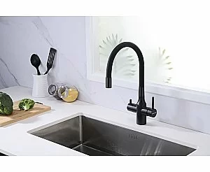 Смеситель для кухни Paulmark Salix Sa213419-BLM черный купить в интернет-магазине сантехники Sanbest