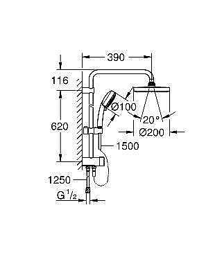 Душевая система Grohe New Tempesta Cosmopolitan System 27394002 купить в интернет-магазине сантехники Sanbest