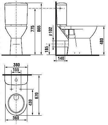 Унитаз напольный Jika Deep by Jika 8.2361.6.000.000.1 белый, с бачком купить в интернет-магазине Sanbest
