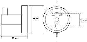Крючок Bemeta Brilo 161106020 золото купить в интернет-магазине сантехники Sanbest