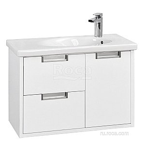 Тумба с раковиной Roca Etna 857301806 80 белый глянец для ванной в интернет-магазине Sanbest