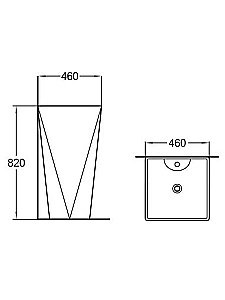 Раковина напольная WeltWasser Leerbach 10000013335 белая купить в интернет-магазине Sanbest