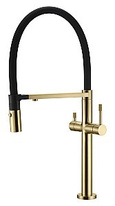 Смеситель для кухни Boheme Uno 115-MG золото матовое купить в интернет-магазине сантехники Sanbest