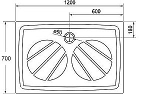 Душевой поддон Ravak Galaxy Pro Gigant 120x70 купить в интернет-магазине Sanbest