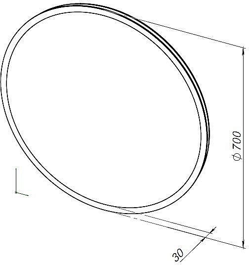 Зеркало Aquanet Оптима D 70 в ванную от интернет-магазине сантехники Sanbest