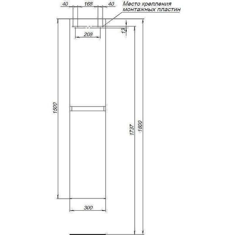Пенал Aquanet Нота new 30 335421 белый для ванной в интернет-магазине сантехники Sanbest