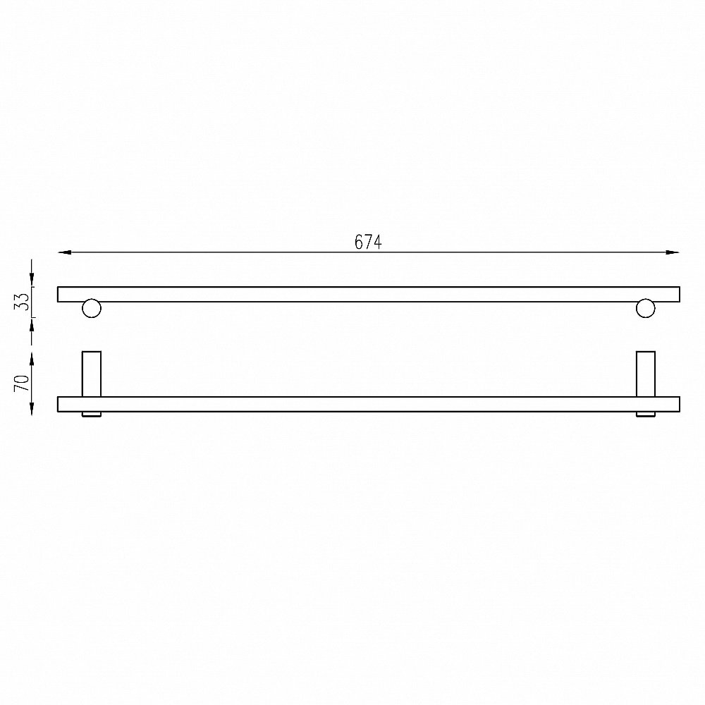 Полотенцедержатель Abber AA1857BG брашированное золото купить в интернет-магазине сантехники Sanbest