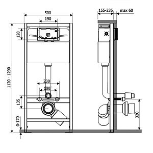 Инсталляция для унитаза Veconi FRAME500 VF500 купить в интернет-магазине сантехники Sanbest