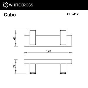 Крючок WhiteCross Cubo CU2412BL черный матовый купить в интернет-магазине сантехники Sanbest