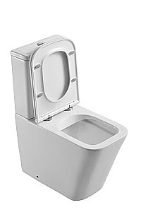 Унитаз напольный D&K Berlin DT1437016 белый, безободковый, с бачком, с крышкой микролифт купить в интернет-магазине Sanbest