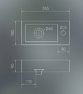 Раковина подвесная Gid Suspendido 36,5 Bm9272 62203L  черная матовая купить в интернет-магазине Sanbest