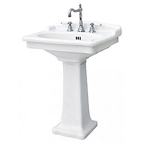 Раковина с пьедесталом Artceram Hermitage 68 HEL002 01 00/ EE11 bi*1 белая купить в интернет-магазине Sanbest
