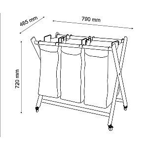 Корзина на ножках WasserKRAFT Naab WB-860-L белый купить в интернет-магазине сантехники Sanbest