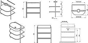 Стеллаж с раковиной Ravak YARD 80 D80000D006 черный матовый для ванной в интернет-магазине сантехники Sanbest