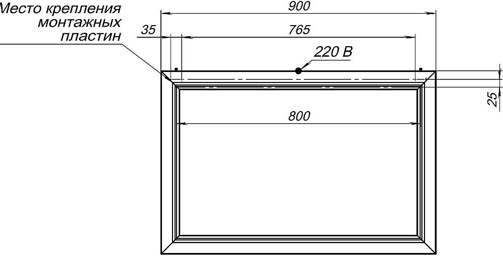 Зеркало Aquanet Амели 60х90 белый в ванную от интернет-магазине сантехники Sanbest