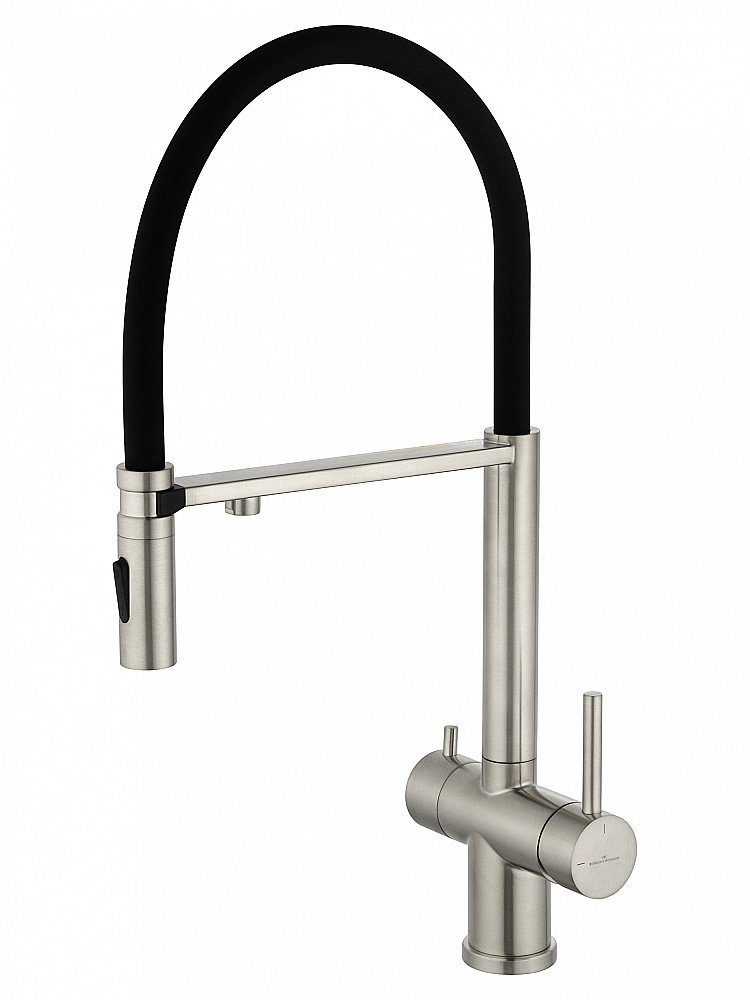 Смеситель для кухни WONZON & WOGHAND WW-88458009-BN брашированный никель купить в интернет-магазине сантехники Sanbest