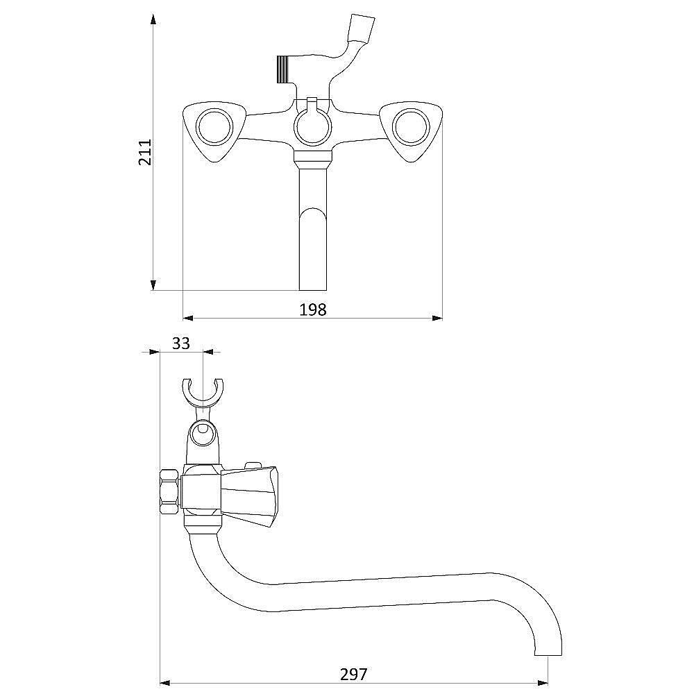 Смеситель для ванны RedBlu by Damixa Object 349500000 купить в интернет-магазине сантехники Sanbest