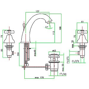 Смеситель для раковины Webert Armony AM750101060 медь купить в интернет-магазине сантехники Sanbest