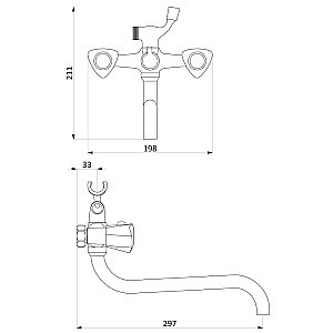 Смеситель для ванны RedBlu by Damixa Object 349500000 купить в интернет-магазине сантехники Sanbest