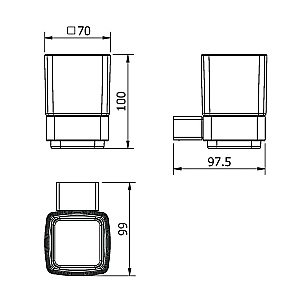 Стакан Langberger Vico 11311A купить в интернет-магазине сантехники Sanbest
