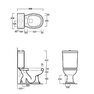 Унитаз напольный SIMAS Arcade AR821 с бачком, белый купить в интернет-магазине Sanbest