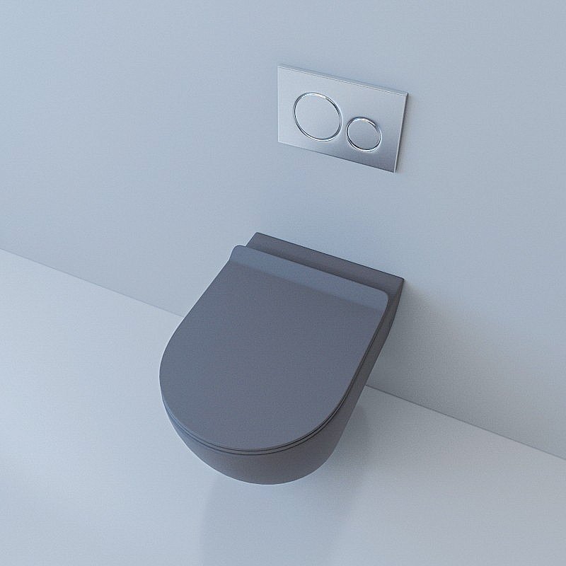 Унитаз подвесной Esbano Garcia ESUPGARCGM безободковый, с крышкой микролифт, матовый серый купить в интернет-магазине Sanbest