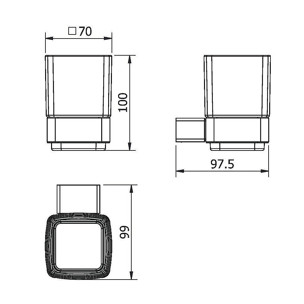 Стакан Langberger Vico 11311A купить в интернет-магазине сантехники Sanbest