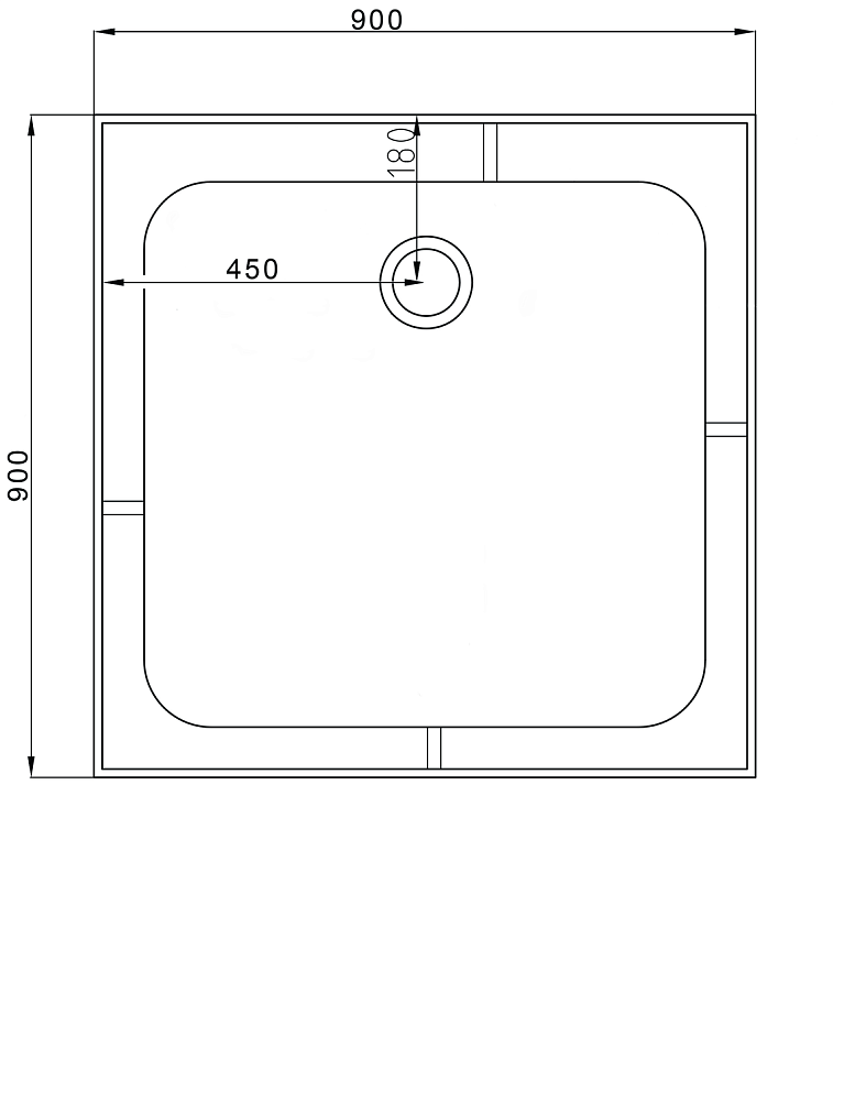 Душевая кабина Deto K409S 90x90 с крышей прозрачная/хром купить в интернет-магазине Sanbest