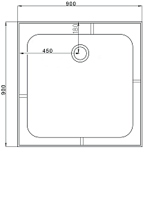 Душевая кабина Deto K409S 90x90 с крышей прозрачная/хром купить в интернет-магазине Sanbest