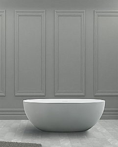 Ванна из искусственного камня ABBER Stein AS9624-1.5 150х72 белая матовая купить в интернет-магазине Sanbest