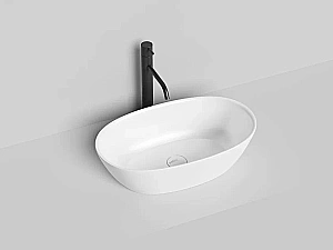 Раковина накладная Salini Sofia 1101206SM 56 из искусственного камня S-Stone, белая матовая купить в интернет-магазине Sanbest