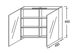 Зеркальный шкаф Jacob Delafon EB786RU-E10 70 квебекский дуб купить в интернет-магазине сантехники Sanbest