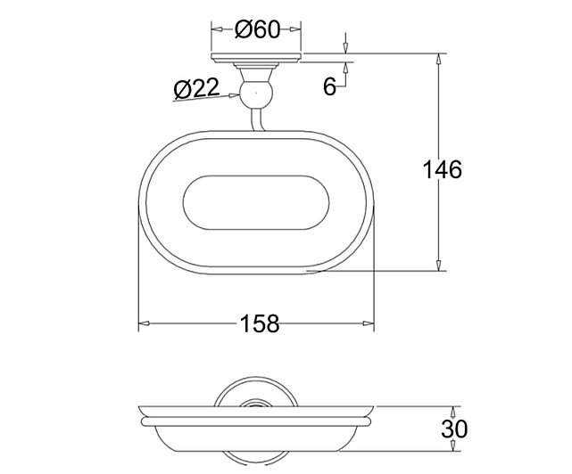 Мыльница Burlington A1 BNKL шлифованный никель купить в интернет-магазине сантехники Sanbest