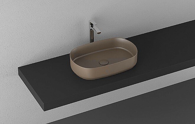 Раковина ISVEA Infinity 55 10NF65055SV-2H коричневый матовый купить в интернет-магазине Sanbest