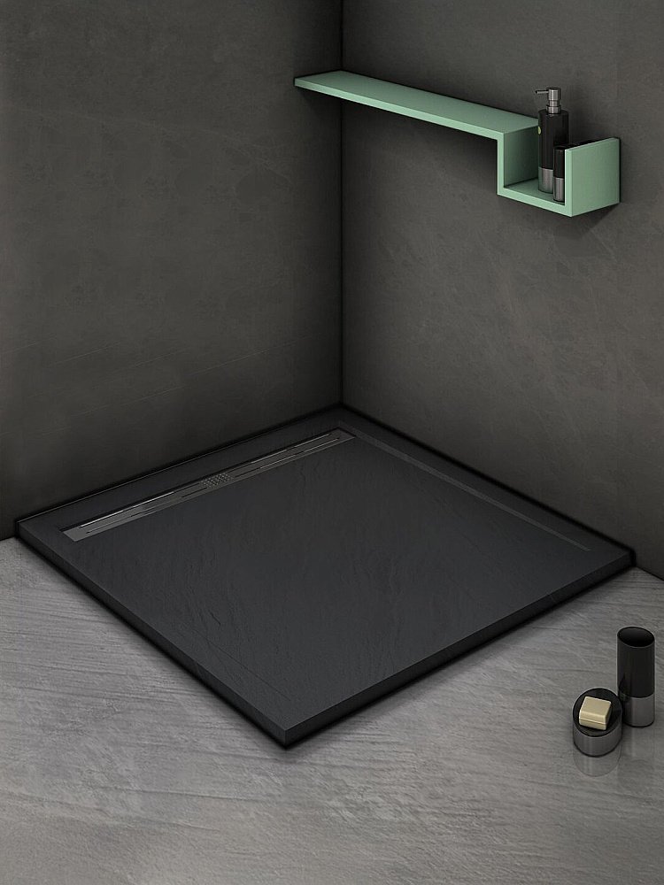 Душевой поддон Weltwasser WW TRS STONE BL 80x80 10000004378 черный купить в интернет-магазине Sanbest