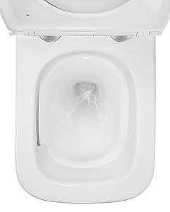 Унитаз подвесной Azario Fote AZ-116-UQ3 белый, безободковый, с крышкой микролифт, слив торнадо купить в интернет-магазине Sanbest