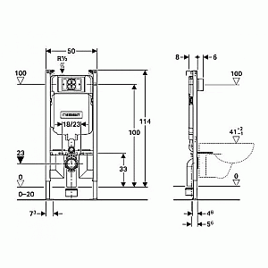 Инсталляция для унитаза Geberit Duofix Alpha 458.175.00.1 купить в интернет-магазине сантехники Sanbest