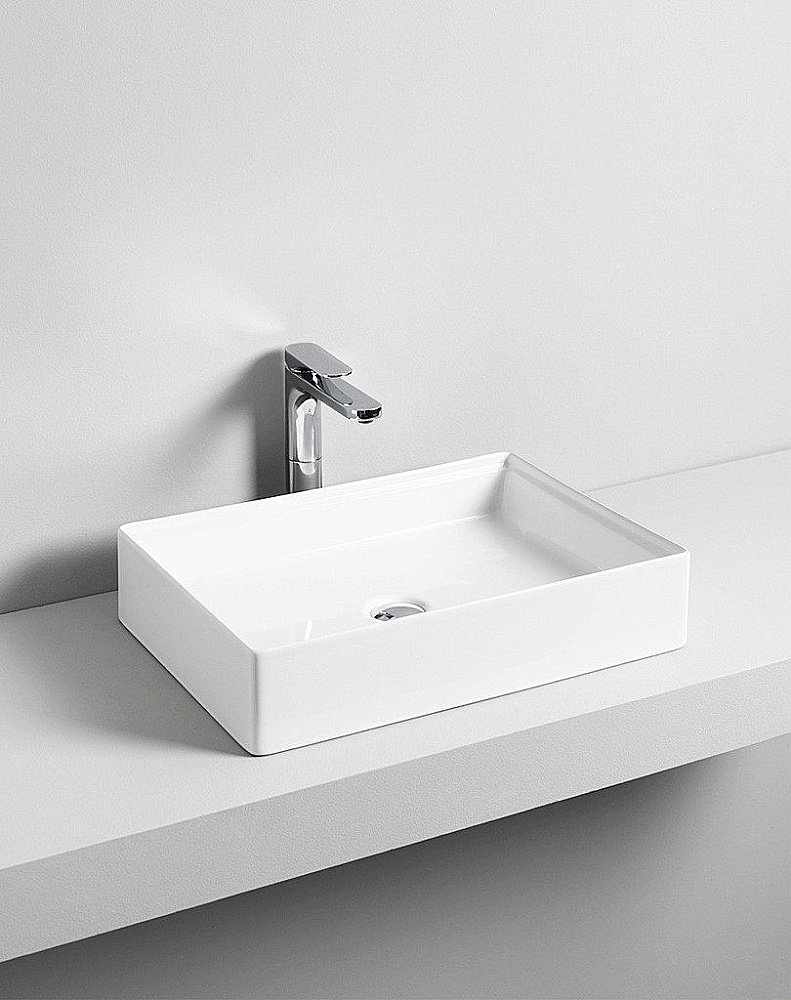 Раковина накладная Artceram SCALINO 55 SCL002 01 00 белая купить в интернет-магазине Sanbest