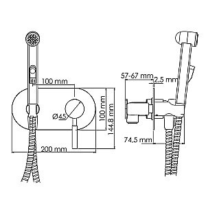Гигиенический душ со смесителем WasserKraft Wern 4238 никель купить в интернет-магазине сантехники Sanbest